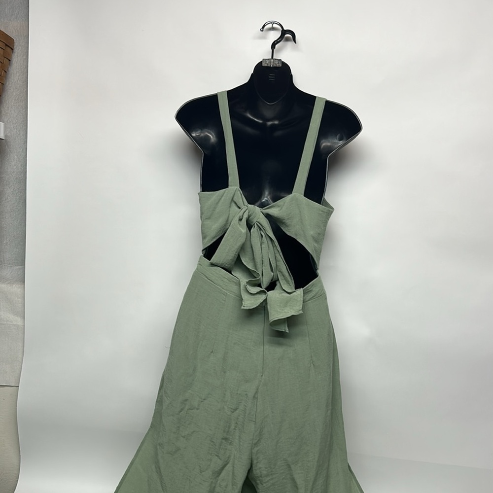 Essue Green Sleeveless Jumpsuit with Square Neck Size M - Picture 3 of 7